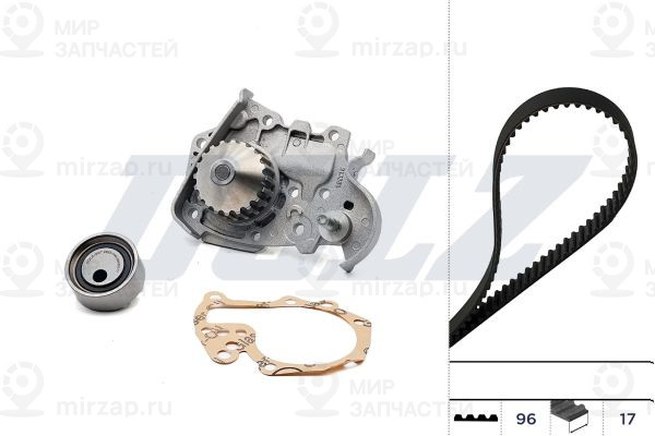 Водяной насос + комплект зубчатого ремня DOLZ KD066