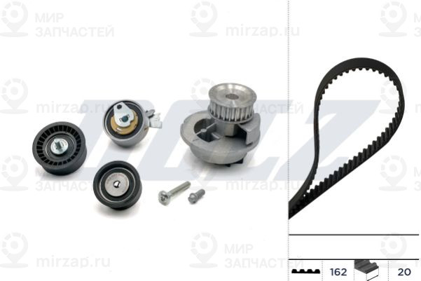 Водяной насос + комплект зубчатого ремня DOLZ KD069