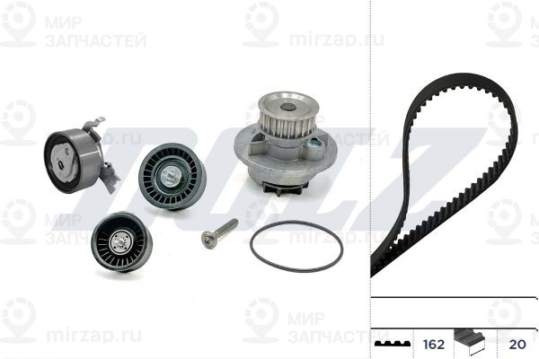 Водяной насос + комплект зубчатого ремня DOLZ KD081