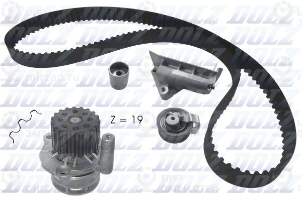 Водяной насос + комплект зубчатого ремня DOLZ KD082