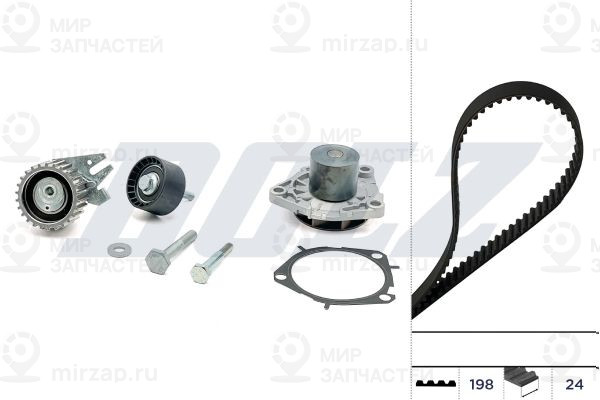 Водяной насос + комплект зубчатого ремня DOLZ KD084
