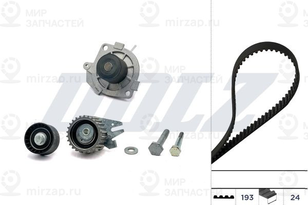 Водяной насос + комплект зубчатого ремня DOLZ KD114