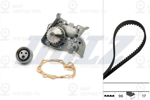 Водяной насос + комплект зубчатого ремня DOLZ KD116