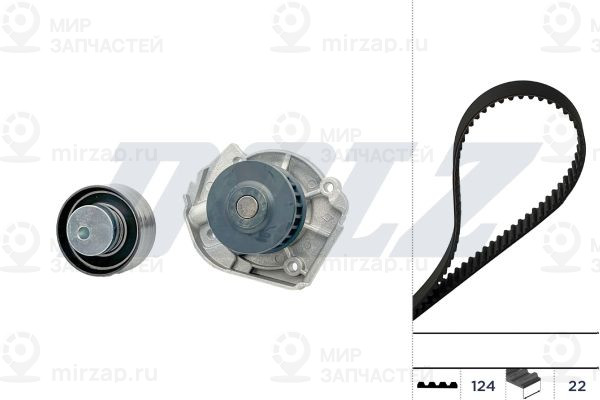 Водяной насос + комплект зубчатого ремня DOLZ KD119