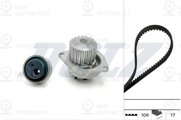 Водяной насос + комплект зубчатого ремня DOLZ KD120