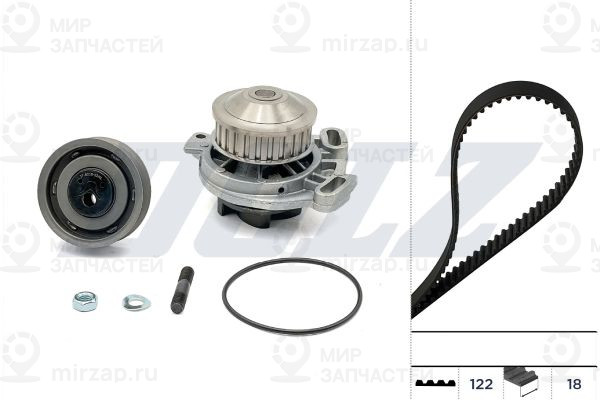 Водяной насос + комплект зубчатого ремня DOLZ KD122