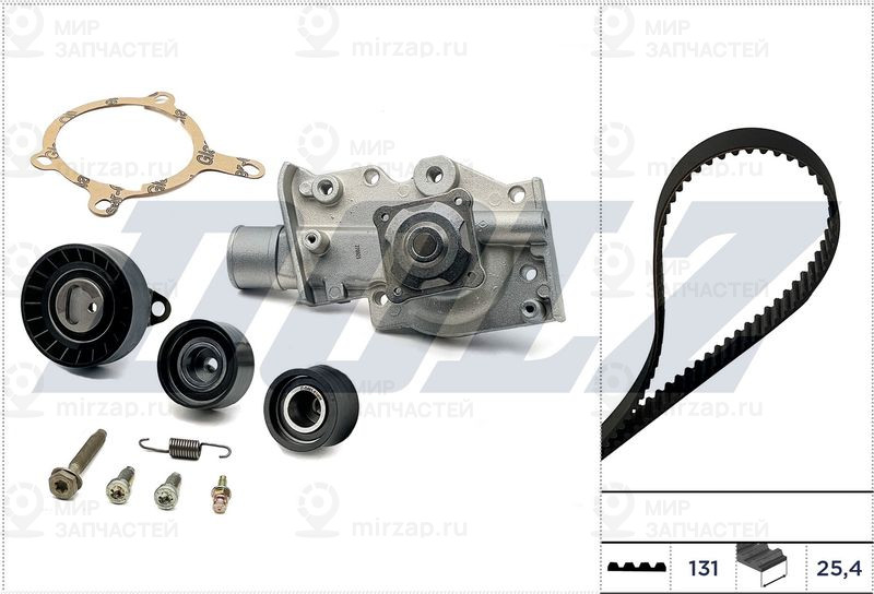 Водяной насос + комплект зубчатого ремня DOLZ KD125