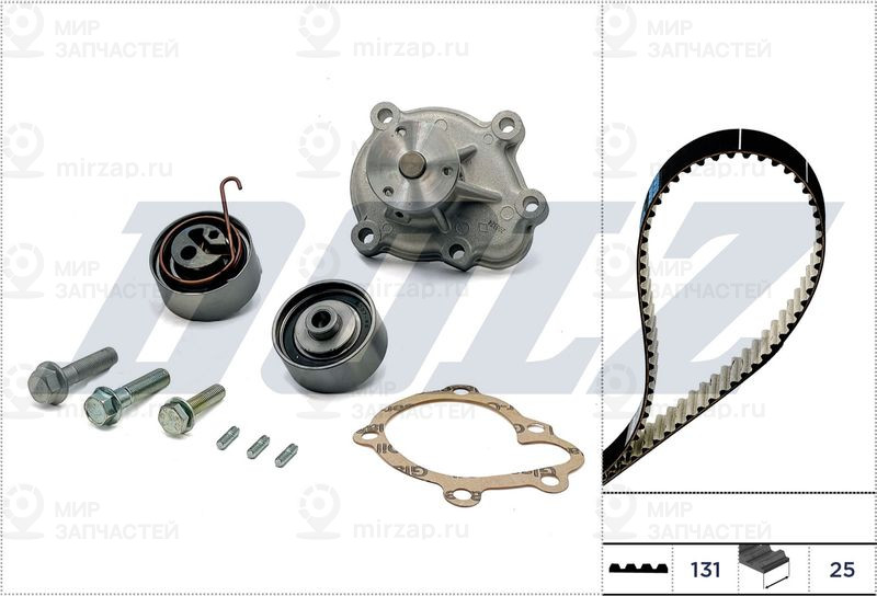 Водяной насос + комплект зубчатого ремня DOLZ KD137