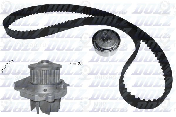 Водяной насос + комплект зубчатого ремня DOLZ KD141
