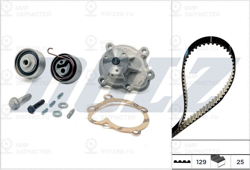 Водяной насос + комплект зубчатого ремня DOLZ KD142