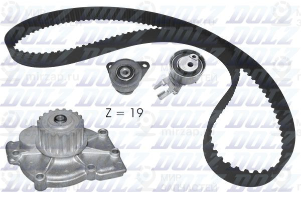 Водяной насос + комплект зубчатого ремня DOLZ KD164
