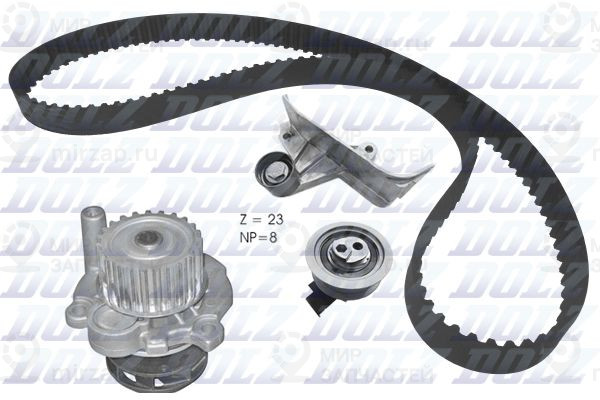 Водяной насос + комплект зубчатого ремня DOLZ KD167