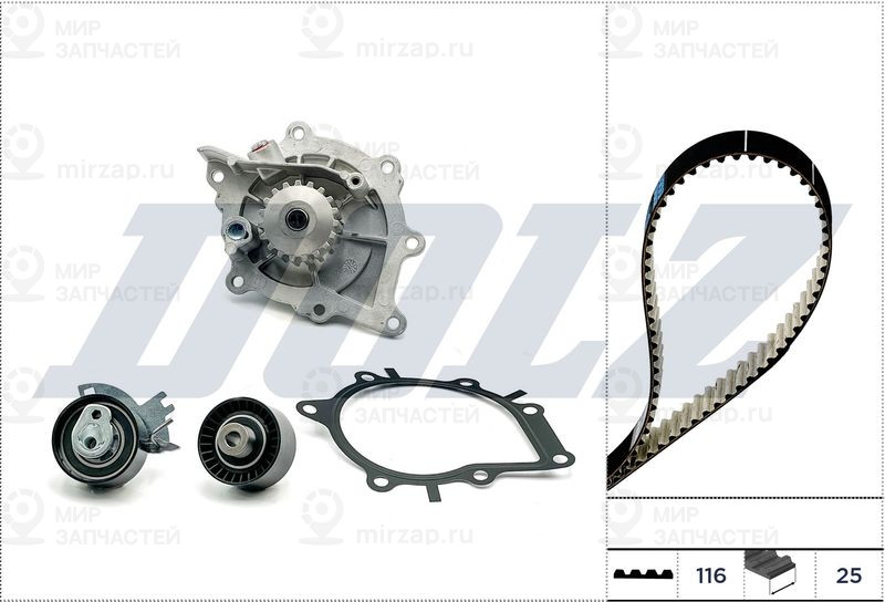 Водяной насос + комплект зубчатого ремня DOLZ KD171