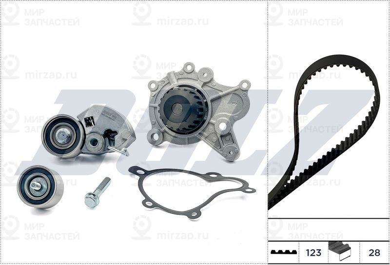 Водяной насос + комплект зубчатого ремня DOLZ KD183