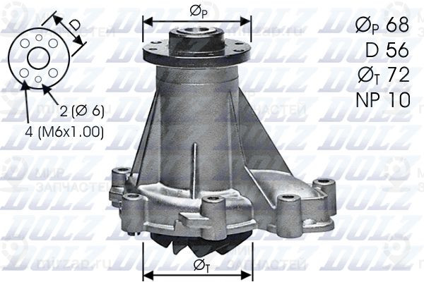 Водяной насос, охлаждение двигателя DOLZ M276