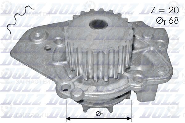 Водяной насос, охлаждение двигателя DOLZ N206
