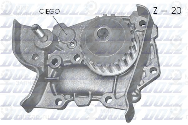 Водяной насос, охлаждение двигателя DOLZ R214
