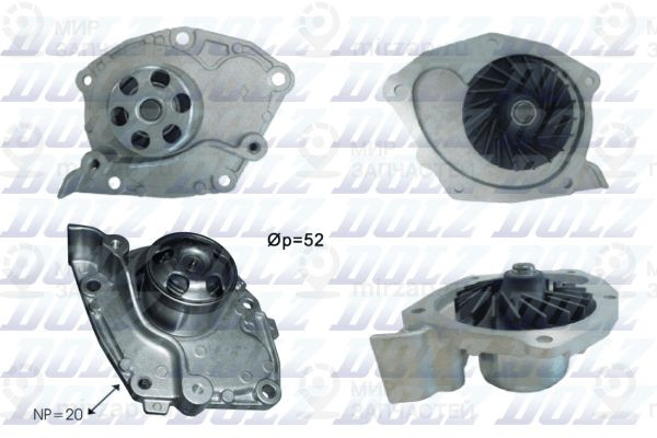 Водяной насос, охлаждение двигателя DOLZ R232