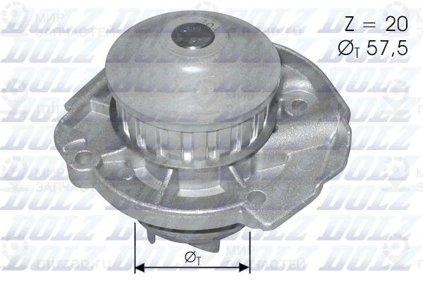 Водяной насос, охлаждение двигателя DOLZ S161