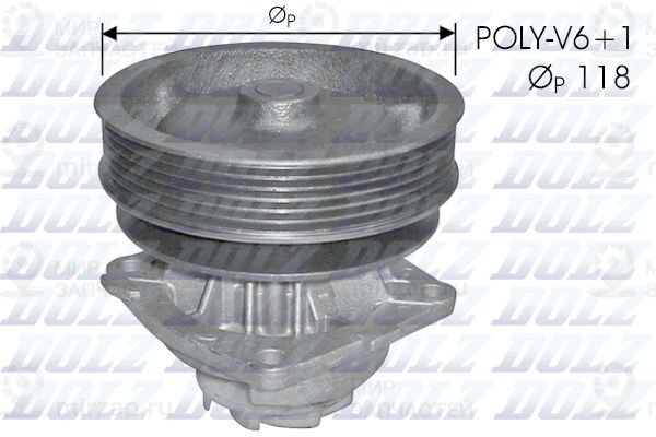Водяной насос, охлаждение двигателя DOLZ S224