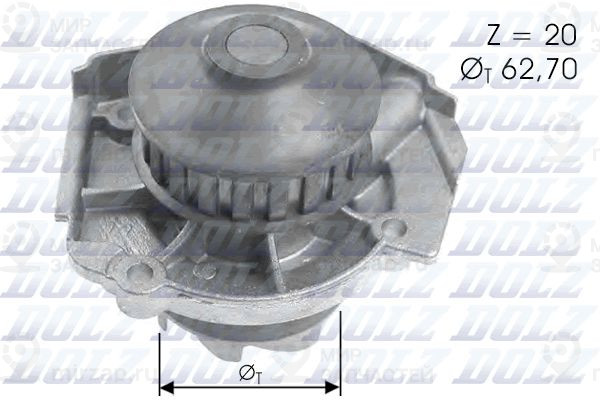 Водяной насос, охлаждение двигателя DOLZ S361