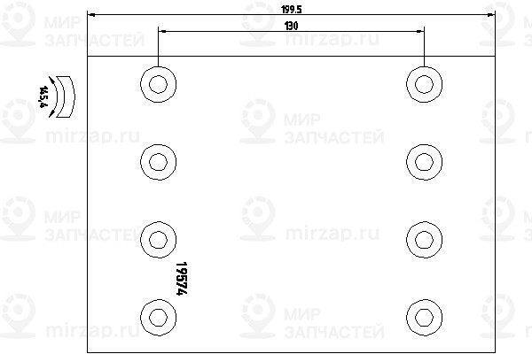 Комплект тормозных башмаков, барабанные тормоза DON BC801S7340