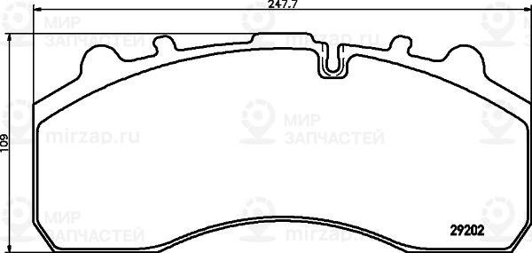 Комплект тормозных колодок, дисковый тормоз DON CVP020K