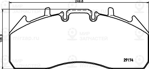 Комплект тормозных колодок, дисковый тормоз DON CVP101K
