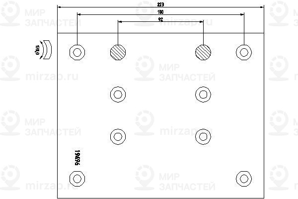 Комплект тормозных башмаков, барабанные тормоза DON MP362S7100