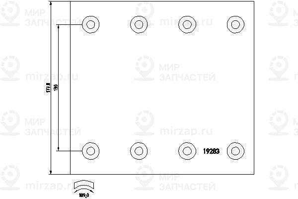 Комплект тормозных башмаков, барабанные тормоза DON SJ28291S7340