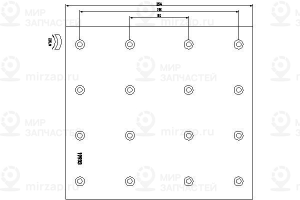 Комплект тормозных башмаков, барабанные тормоза DON SV422S7100