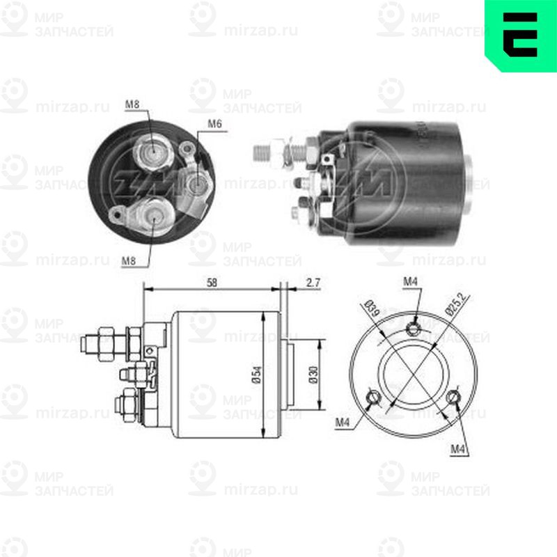 Тяговое реле, стартер ERA ZM590