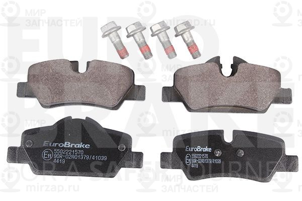 Комплект тормозных колодок, дисковый тормоз EUROBRAKE 5502221570