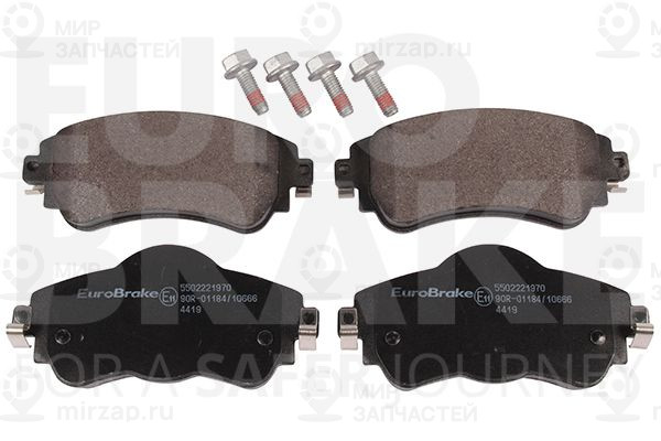 Комплект тормозных колодок, дисковый тормоз EUROBRAKE 5502221970