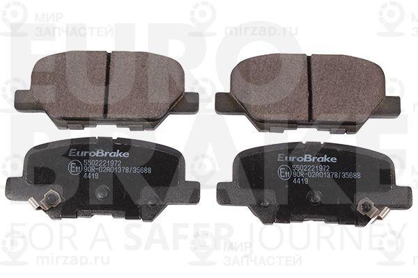 Комплект тормозных колодок, дисковый тормоз EUROBRAKE 5502221972