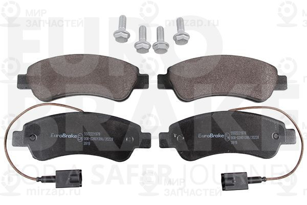 Комплект тормозных колодок, дисковый тормоз EUROBRAKE 5502221978