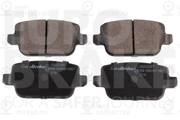 Комплект тормозных колодок, дисковый тормоз EUROBRAKE 5502222567