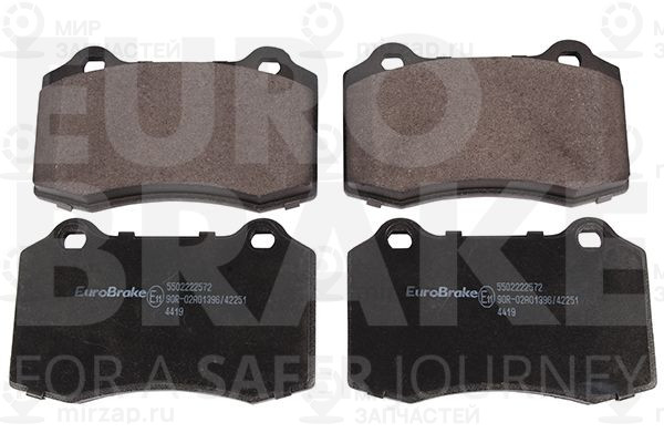 Комплект тормозных колодок, дисковый тормоз EUROBRAKE 5502222572