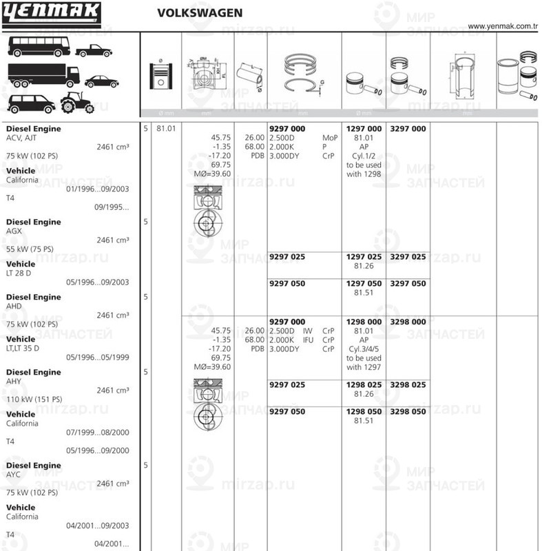 Запчасть YENMAK 1101298000