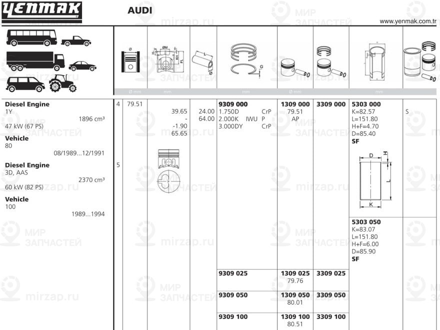 Запчасть YENMAK 1101309100