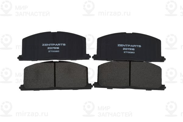 Z07516_колодки Дисковые Передние!\ Toyota Camry 82-88/Carina 1.6-2.0D <98 ZENTPARTS Z07516