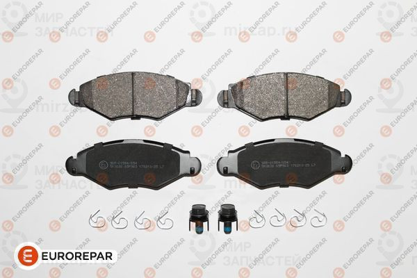 Комплект тормозных колодок, дисковый тормоз EUROREPAR 1617254880