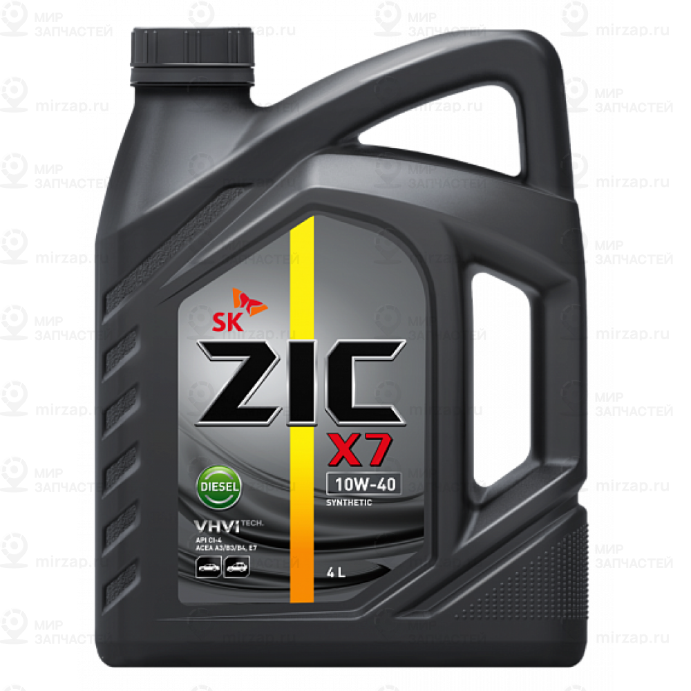 Zic X7 Diesel 10W40 (4L)_Масло Моторное!\Api Ci-4/Sl, Acea E7/B3/B4, Mb 228.3 ZIC 162607