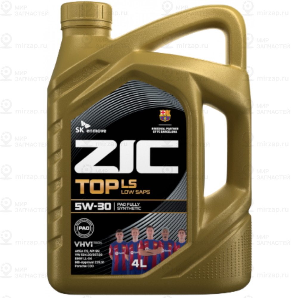 Масло Моторное Zic Top 5W30 4L Acea C3, Vw 504.00/
 ZIC 162612