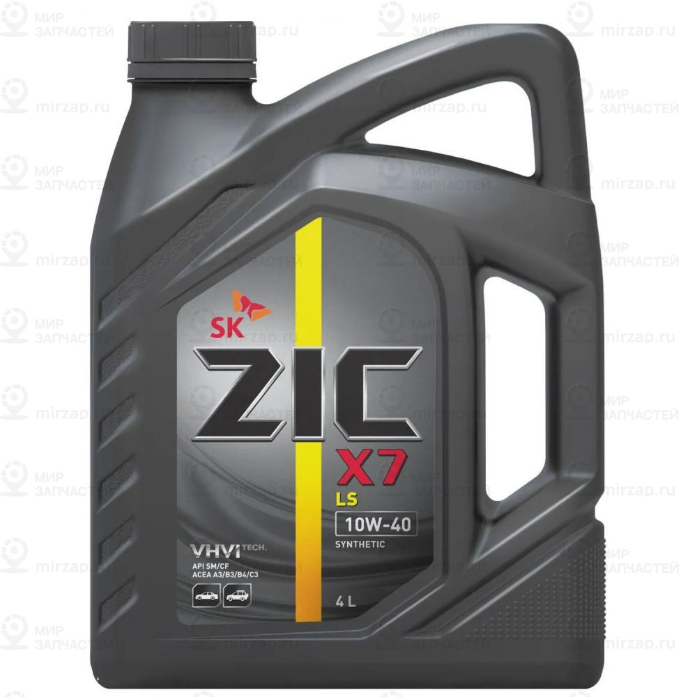 Zic X7 Ls 10W40 (4L)_Масло Моторное! Синт.\Api Sn/Cf, Acea C3, Mb 229.3, Vw 502. ZIC 162620