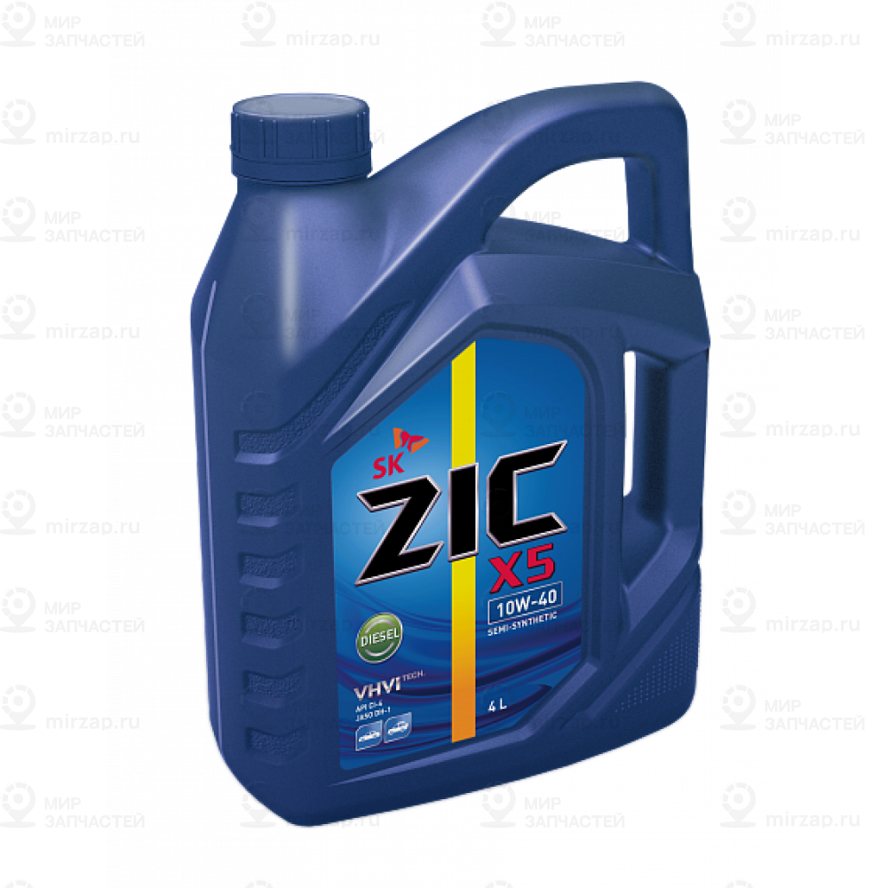 Zic X5 Diesel 10W40 (4L)_Масло Мотор.!П/Синт\Api Ci-4/Sl, Acea E7, A3/B3,A3/B4, ZIC 162660