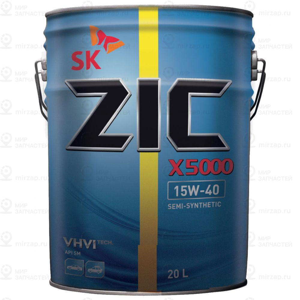 Zic 15W40 (20L) X5000_масло Мот.!Полусинт.\Acea E7, A3/B4, Mb 228.3, Vds-3, Man3 ZIC 192604