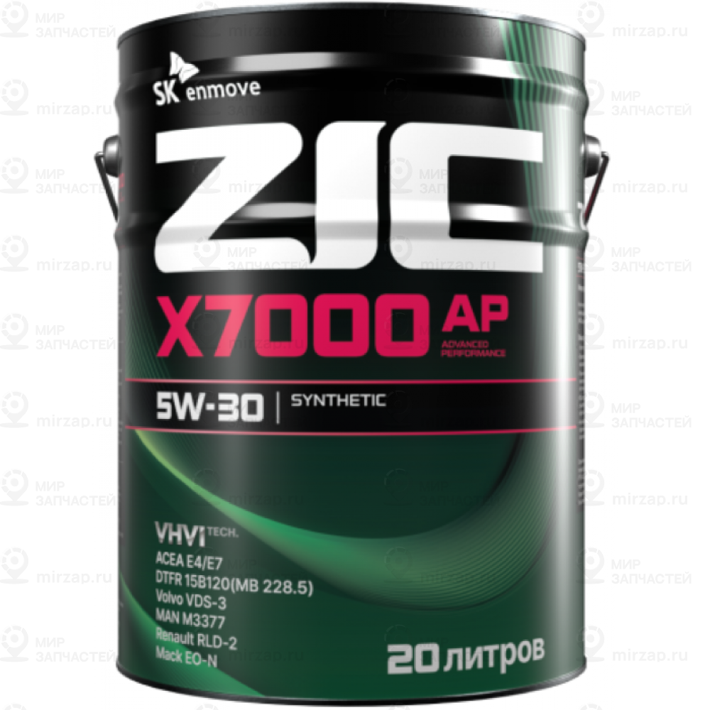 Zic X7000 5W30 (20L)_Масло Мотор.!Синт.\Acea E7/E4 ZIC 192605