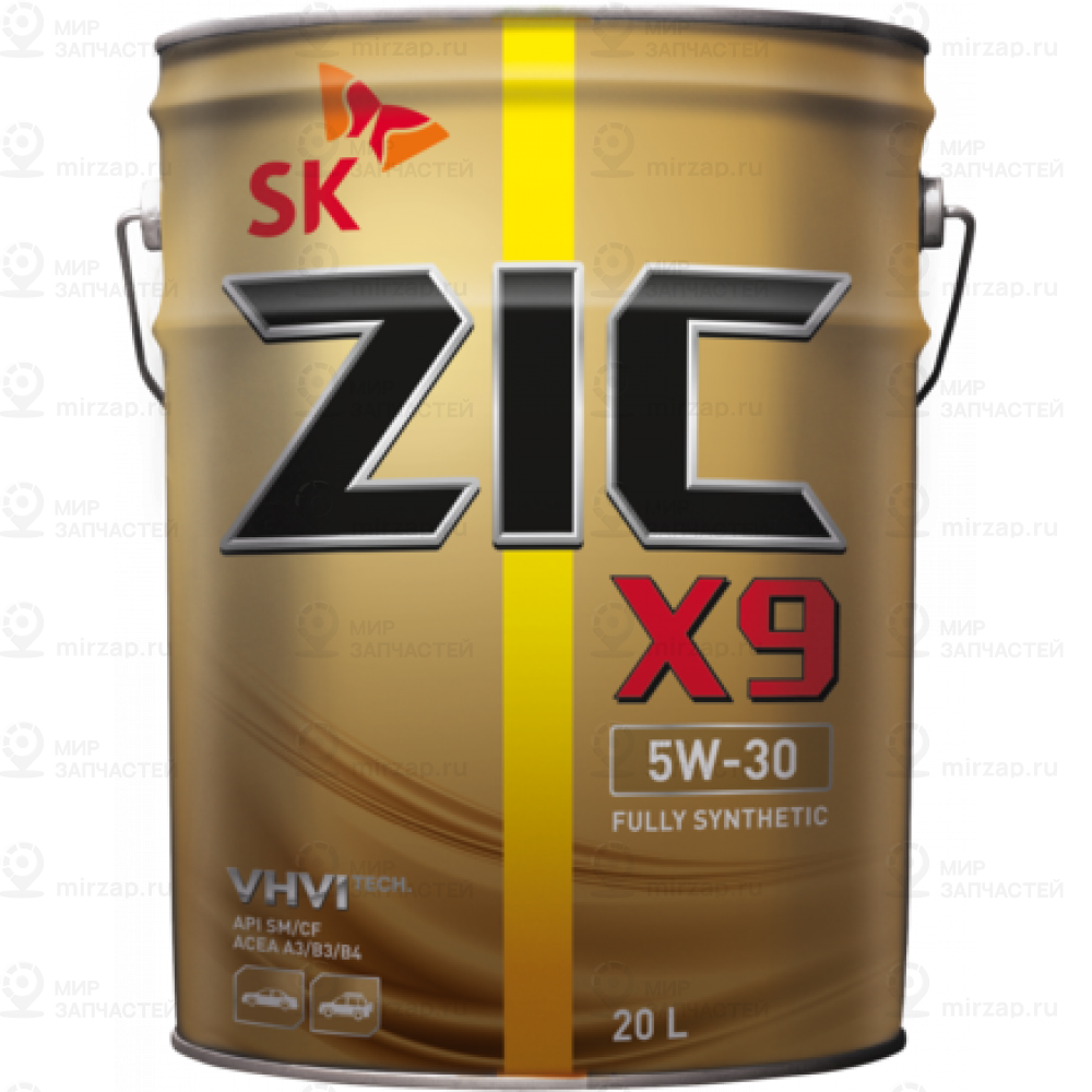 Zic X9 5W30 (20L)_Масло Моторное! Синт.\ Api Sn/Cf, Acea A3/B3/B4, Bmw Ll-01, Vw ZIC 192614
