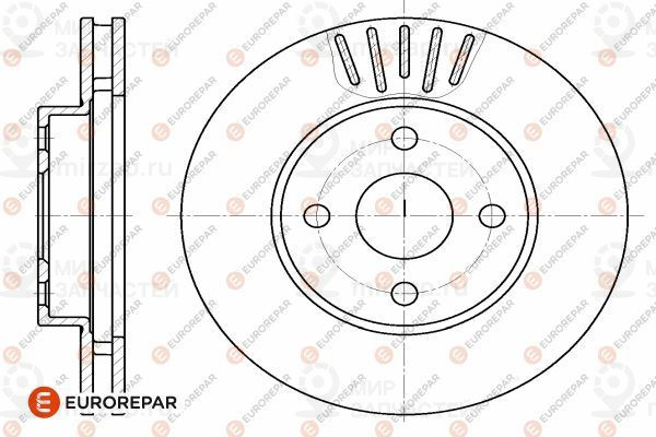 Тормозной диск EUROREPAR 1642756880